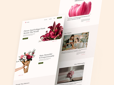 Flomia ~ Feel the blossom ecommerce ecommercewebsite flowerecommerce flowershop flowershopwebsite flowerwebsite homepagedesign minimalisticdesign onlineflowershop website design websitehomepage