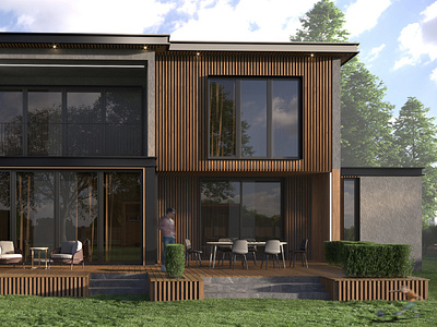Modern house in NY 3d 3ds archiviz design visualisation