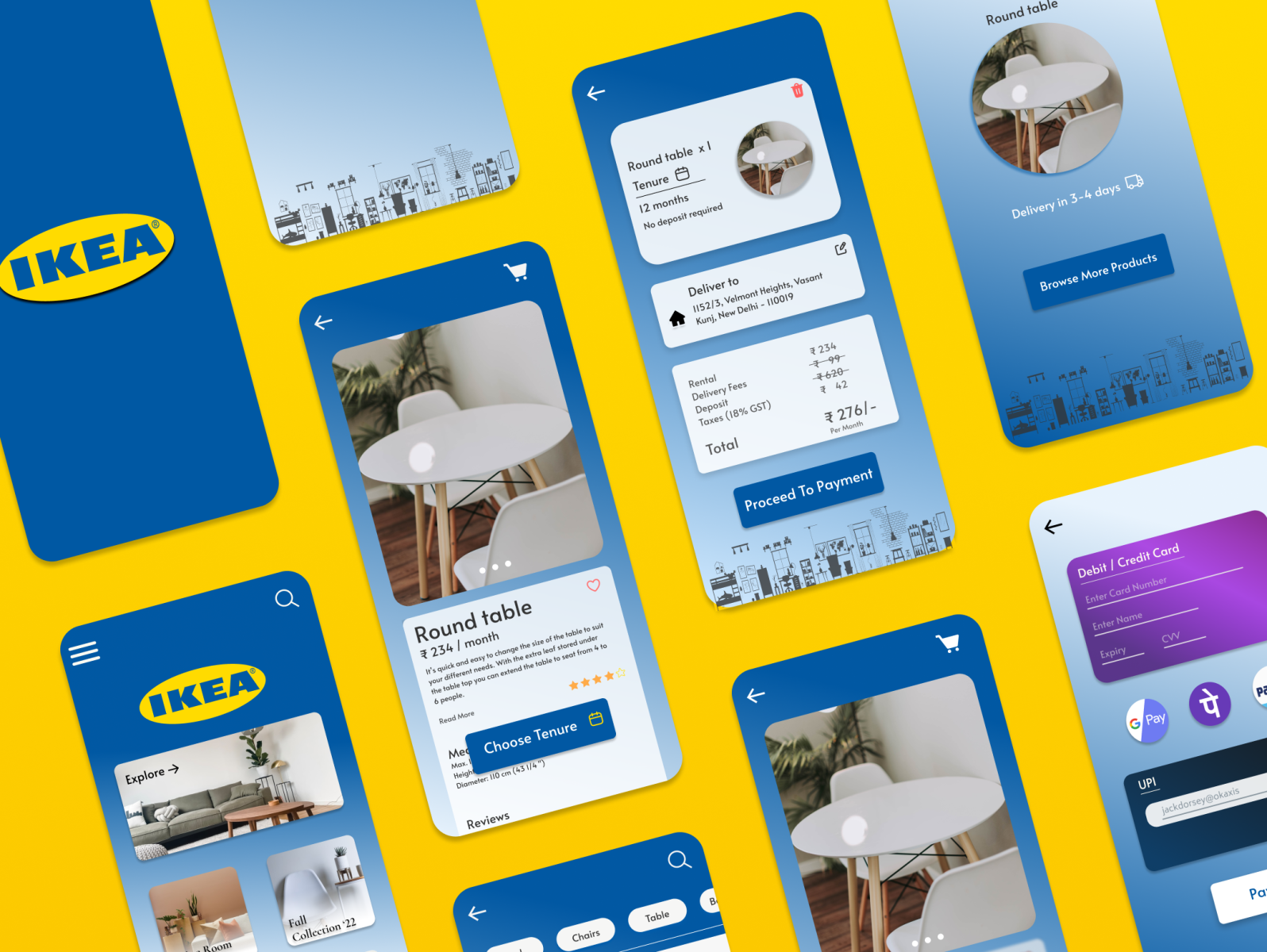 IKEA Furniture Rental Mobile App Design by Shobhit Gupta on Dribbble