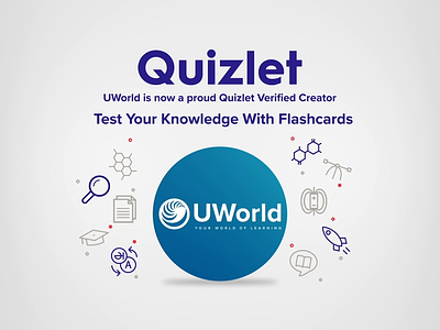 UWorld | Quizlet Partnership motion graphics