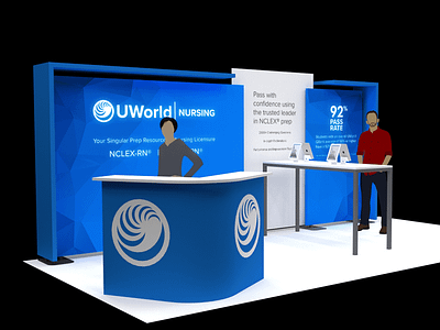 UWorld Tradeshow Booth conference design tradeshow booth