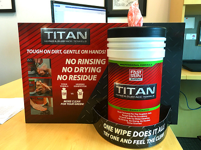 Titan Towels Counter Display product design product display