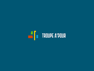 Troupeadour brand design abstract basic brand color design logo music shapes theatre troupeadour