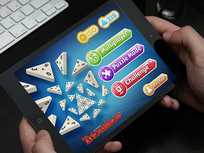 Triominos design dominoes dominos game gaming interface ios ipad iphone ui ux