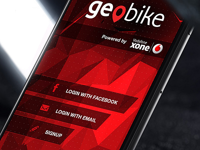Geobike app apple bike biking driving ios ipad iphone ui ux vodafone xone