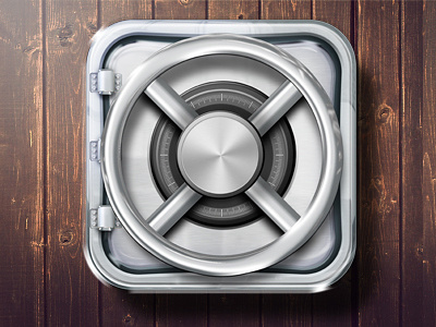 App Locker chrome icon ios iphone lock locker metal protection safe secure vault