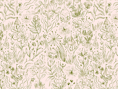 fairy kingdom pattern botanical botanical illustration fairy kingdom patterns repeating pattern