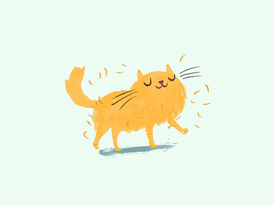 cat hair don't care cat hair illustration