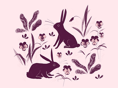 buns in violas bunnies pansies violas