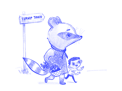 turnip town raccoon toodle town turnip