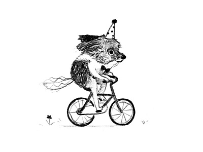 frito bicycle dog sketch