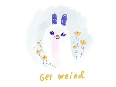 get weird bun bun bunny illustration weird