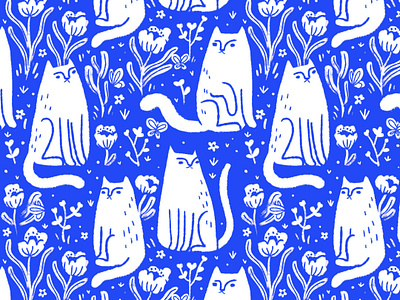 cat pattern cat cats illustration pattern