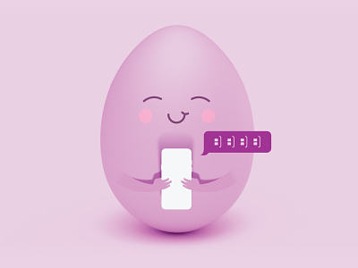 Happy Just Before the Boil cute design easter easter egg graphic design illustration texting