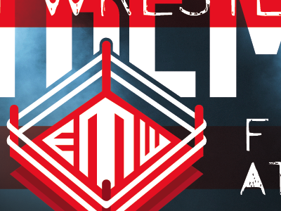 Wrestling graphic design illustration typography