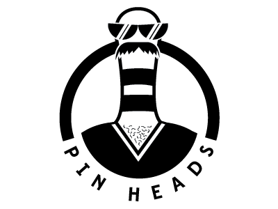 Pin Head illustration logo design