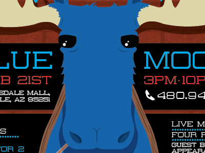 Blue Moose (fuzzed up a little) illustration