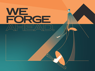 We Forge Ahead branding design graphic design illustration typography