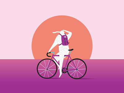 Getting Back Out There bandages bike biking character character design get well soon illustration injured inspirational
