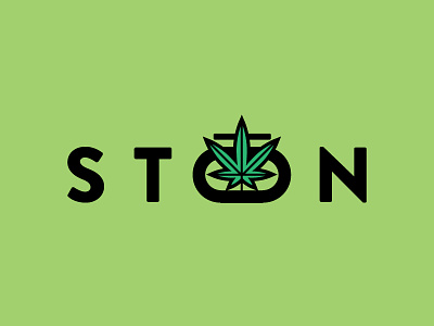 Ston'd logo logo design marijuana pot typography