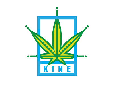 Kine logo logo design marijuana pot typography