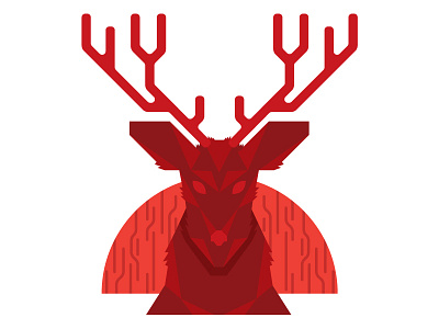 Deer in the Headlights antlers deer illustration