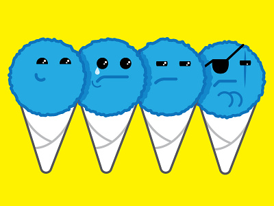 The Evolution of a Sno Cone Action Hero cone ice cream illustration sno cone summer