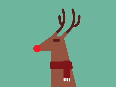 This Animal Has a Cold christmas deer illustration rudolph scarf