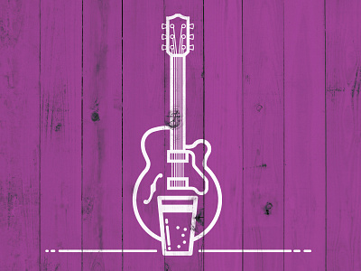 Feeling Purple beer blues brews guitar illustration