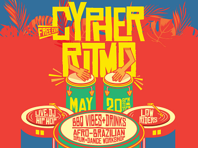 Cypher Ritmo brazillian cypher ritmo drumming drums illustration