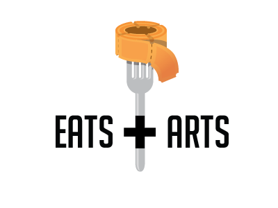 Ticket Food design illustration logo