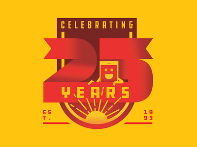 25 A anniversary illustration logo logo design