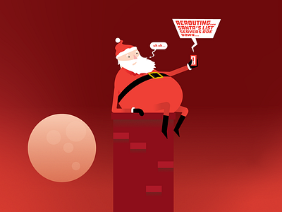 List Servers Down christmas holidays illustration santa tech