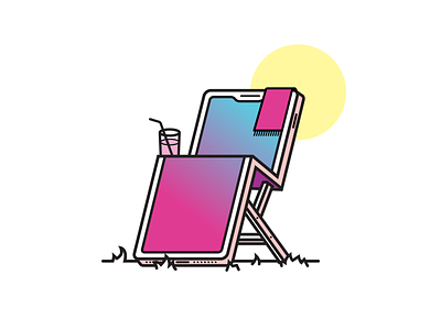 Lounge n' Phone chair illustration lounge smartphone