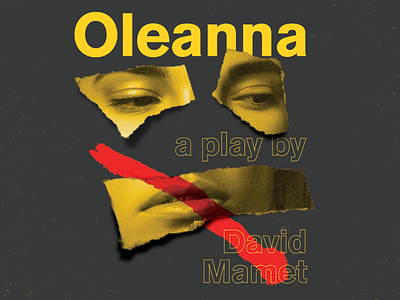 Oleanna oleanna play poster design typogaphy