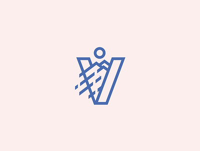 V graphic design logo logo design mountains