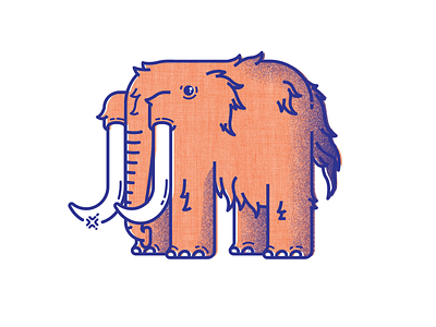 It's Tooth Time - I animals design illustration mammoth teeth