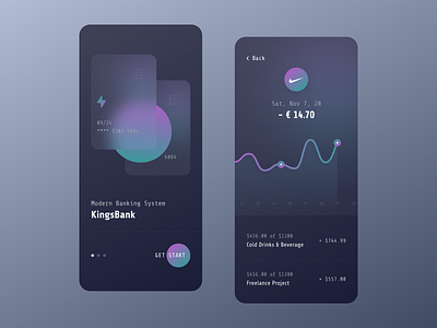 KingsBank | Banking app app design bank app banking details finance fintech intro ios minimal payment ui ux wallet