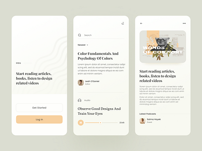 Blog mobile app UI