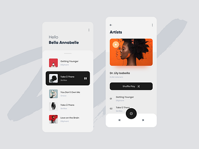 Play Music V2 adobe xd android app app app design application artwork clean ios minimal mobile mobile app music music app profile trend 2019 ui ux