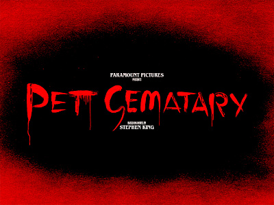 Pet Sematary 2019 Title Typography