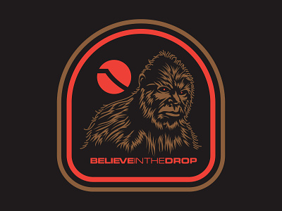 The Drop Bigfoot Badge badges bigfoot brand branding colorado design embroidery graphic design icon illustration logo skateboard snowboard symbo typography vector
