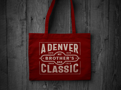 My Brother's Bar Tote Bag brand branding colorado corporate identity denver design graphic design illustration logo logo mark logo symbol logos restaurant branding retail typographic lockups typography vector