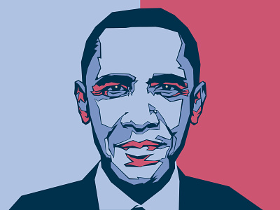 Obama Poster 2008 advertising brand branding design graphic design illustration logo obama political design political work portrait typography vector vector art