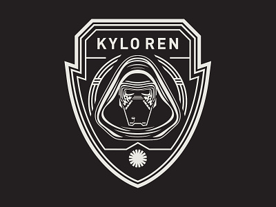 Kylo Ren Badge badges brand branding design disney graphic design illustration knolling logo retail star wars symbol tee shirt graphics typography vector vector art