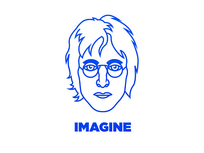 John Lennon — Imagine Vector Portrait bauhaus brand design graphic design illustration imagine john lennon logo minimal portrait tee shirt graphics vector vector art vector portrait