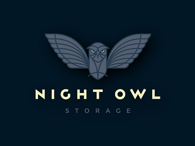 Nigh Owl Storage Logo brand brand identity branding corporate identity design graphic design icon iconography illustration logo owl owl illustration symbol typography vector vector art vector graphics