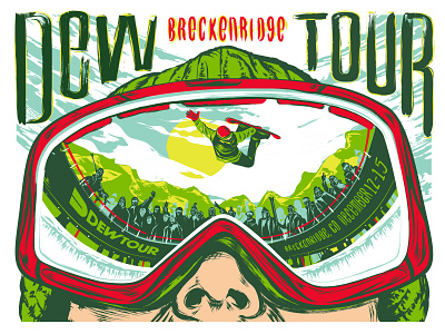 Breckenridge Dew Tour Poster adobe illustrator brand branding breckenridge custom typography denver design graphic design illustration logo mountain dew poster design screen print typography vector vector art vector artist vector illustration