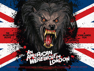An American Werewolf in London Poster alternative film poster alternative movie poster an american werewolf in london brand brand design branding christopher cox design film poster graphic design illustration movie poster design movie posters vector vector art vector illustration