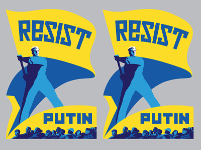 Resist Putin brand branding design graphic design illustration logo political art poster art posters putin typography ukraine vector